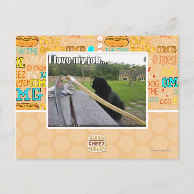 Postal ¡Amo mi trabajo (Anverso)