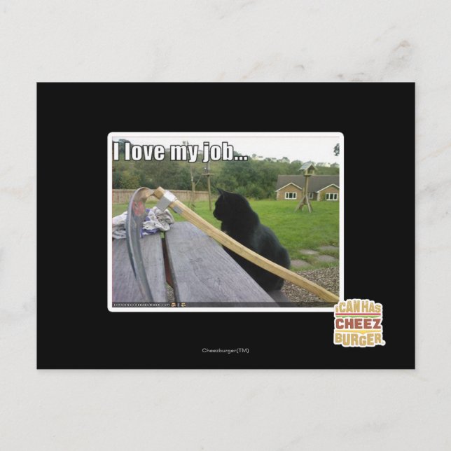 Postal ¡Amo mi trabajo (Anverso)