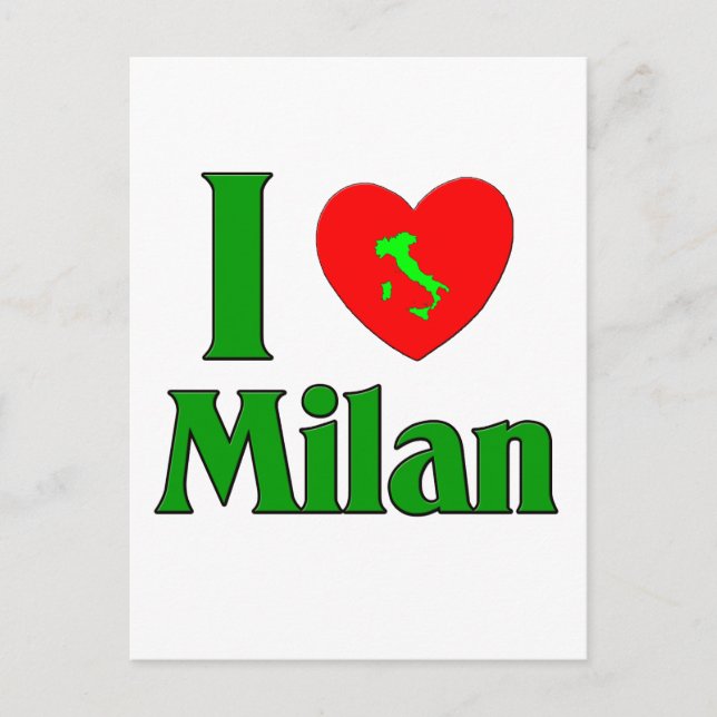 Postal Amo Milán Italia (Anverso)