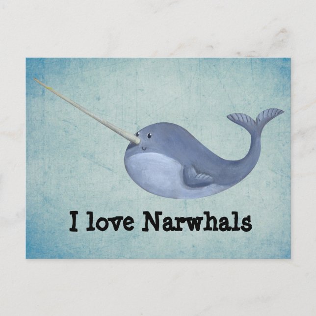 Postal Amo Narwhals (Anverso)