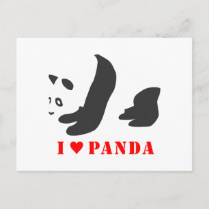 Postal Amo Panda (Negro)
