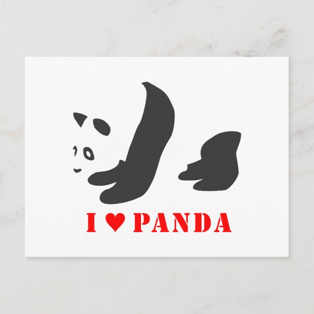 Postal Amo Panda (Negro) (Anverso)