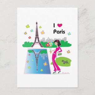 Postal Amo París, Francia