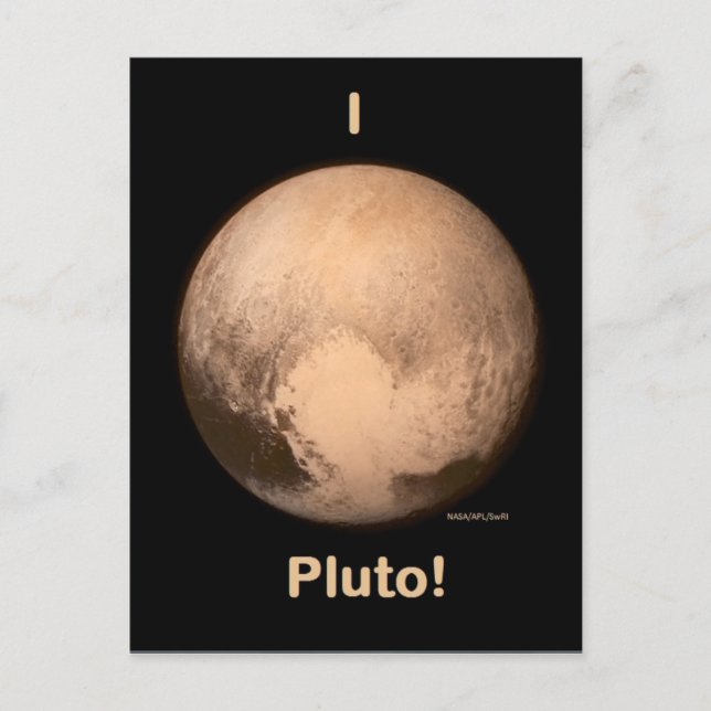 Postal ¡Amo Plutón! (Anverso)