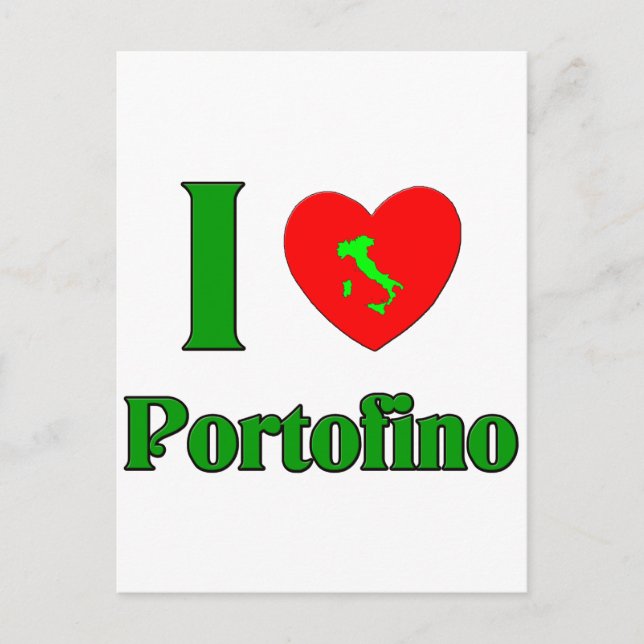 Postal Amo Portofino Italia (Anverso)