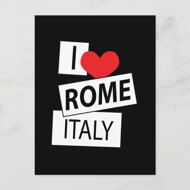 Postal Amo Roma Italia (Anverso)