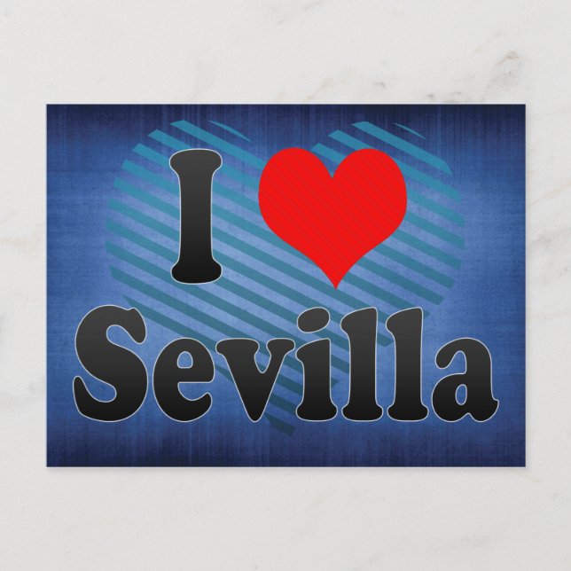 Postal Amo Sevilla, España. Me Encanta Sevilla, España (Anverso)