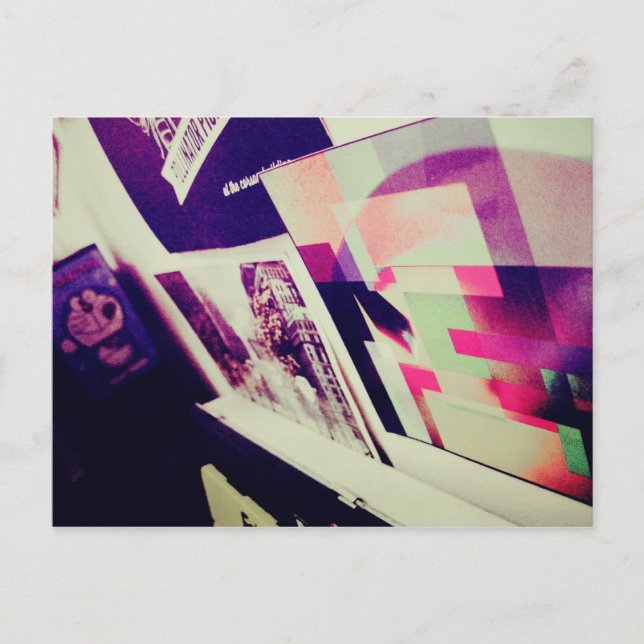 Postal Amo Snailmail - Abstracción y Doraemon (Anverso)