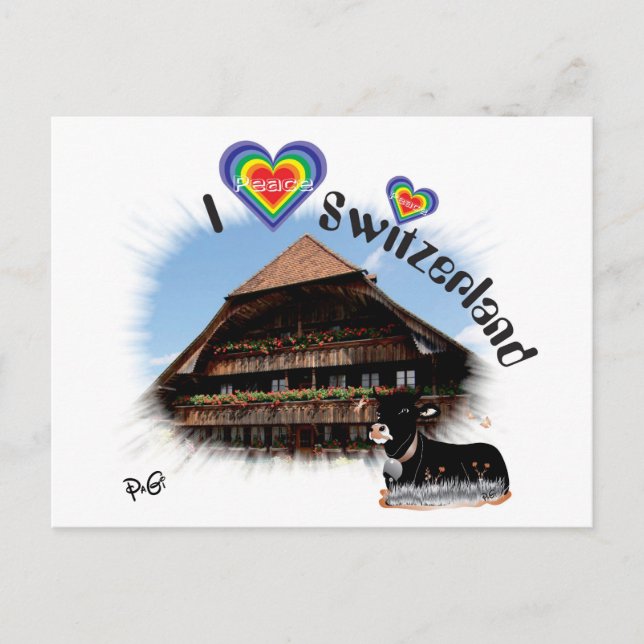 Postal Amo Suiza Postkarte (Anverso)