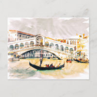 Amo Venecia, Italia - Aquarelle Vintage