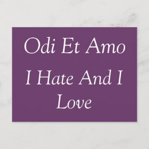 Postal Amo y odio - Catullus cito