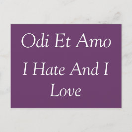 Postal Amo y odio - Catullus cito