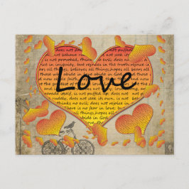 Postal Amor 1 Corintios 13 Corazones
