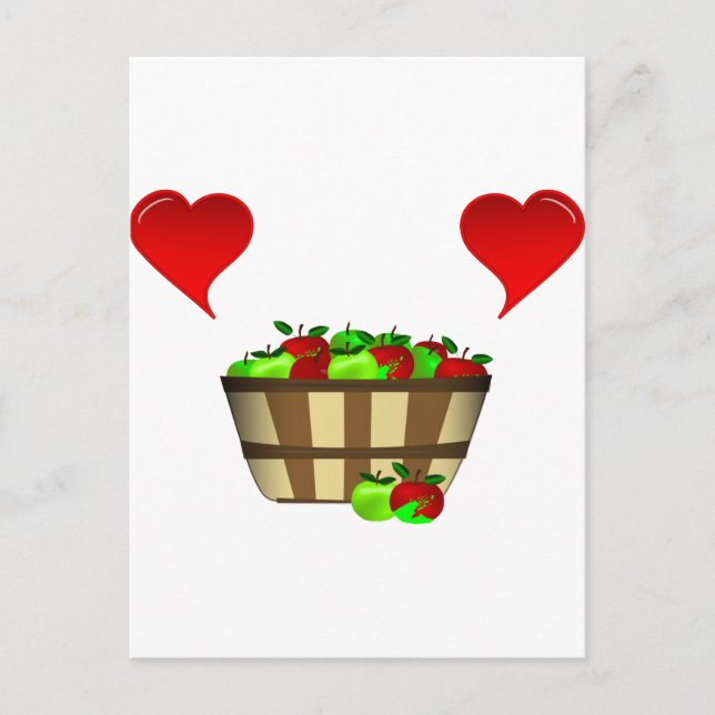 Postal Amor a la cesta de Apple (Anverso)