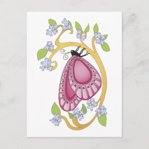 Postal Amor a la mariposa