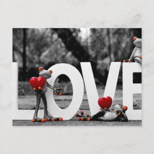 Postal amor a la rana