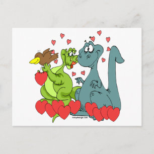 Postal Amor a los dinosaurios