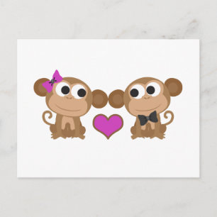 Postal Amor a los monos pequeños