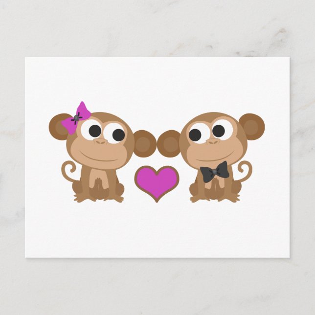 Postal Amor a los monos pequeños (Anverso)