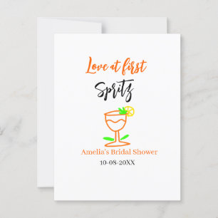 Postal Amor a primera spritz naranja negro despedida de s