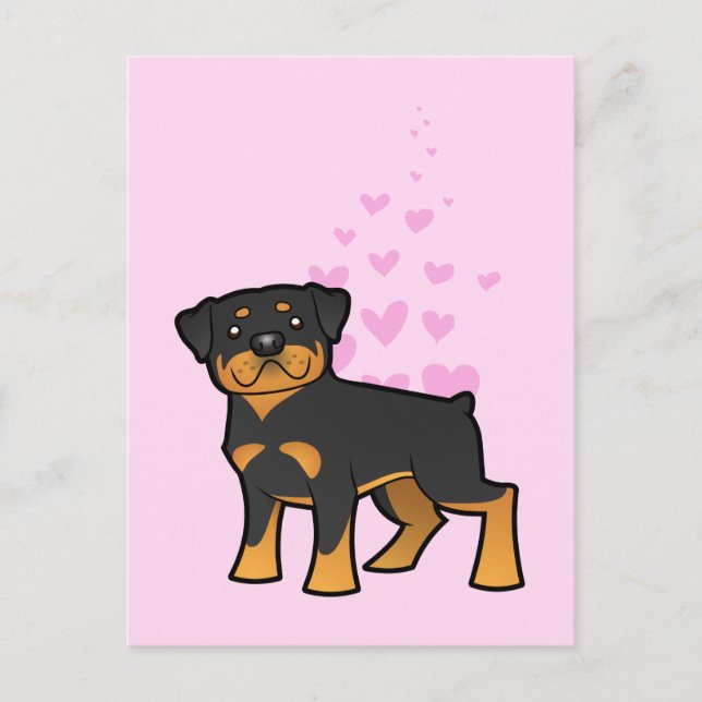 Postal Amor a Rottweiler (Anverso)
