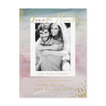 Amor & Agradecimiento Glam Acuarela Dorado Agradec