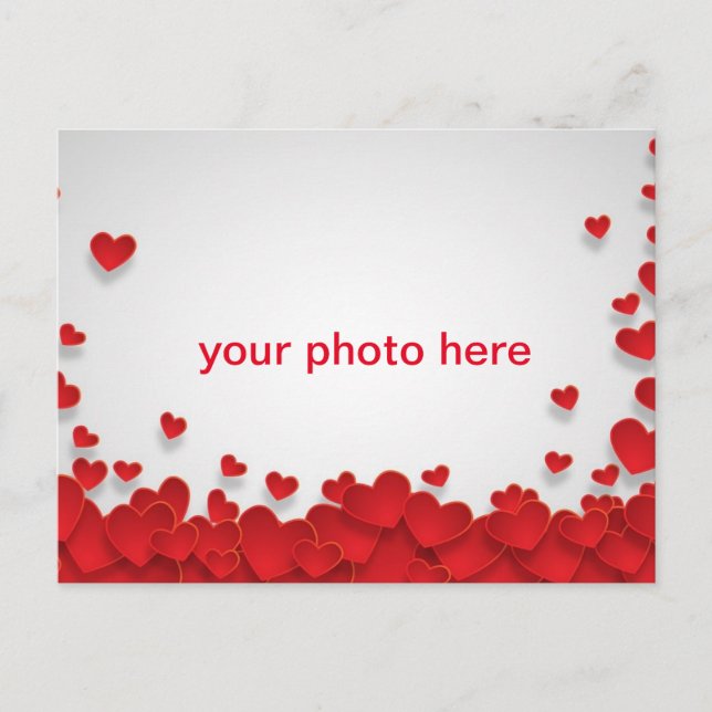 Postal Amor al corazón con la foto (Anverso)