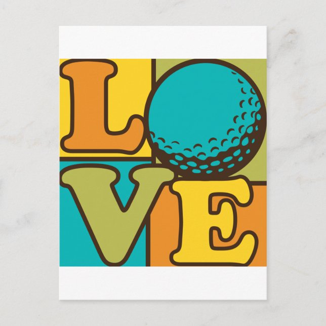 Postal Amor al golf (Anverso)