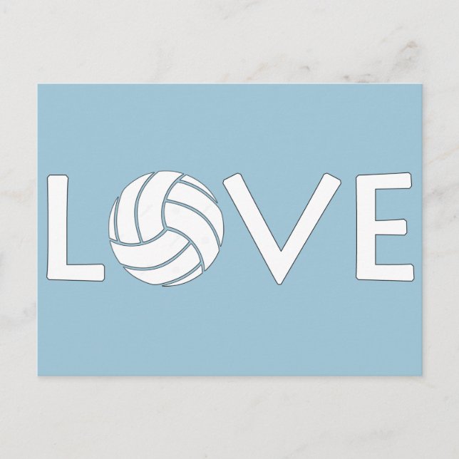 Postal Amor al voleibol (Anverso)