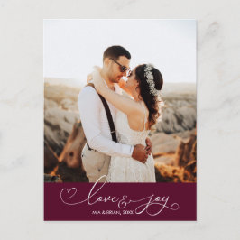 Postal Amor & Alegría | Tipografía Navideña de Fotografía