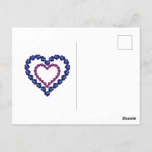 Postal Amor - Ametismo púrpura y Gemstone zafiro azul
