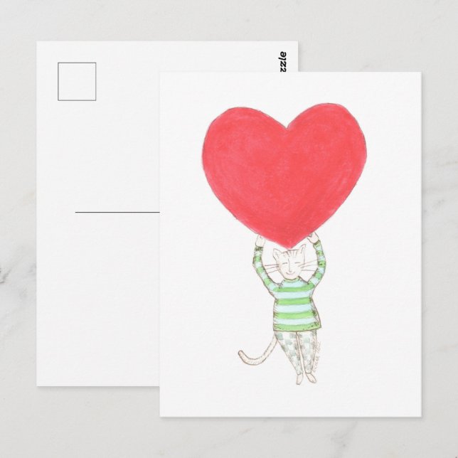 Postal amor, amor, amor (Anverso / Reverso)