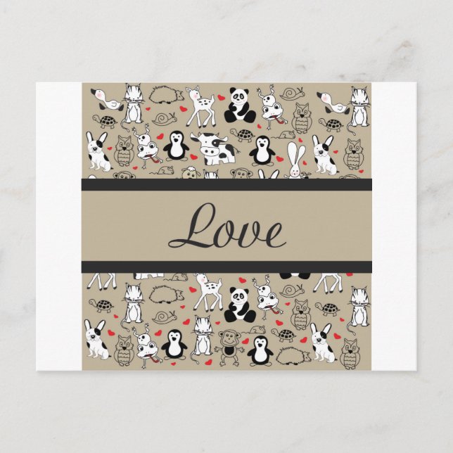 Postal Amor animal (Anverso)