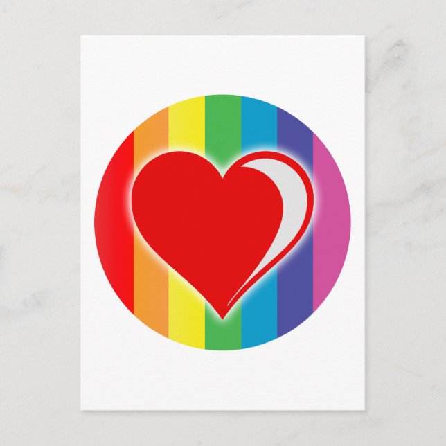 Postal amor arcoiris. (Anverso)