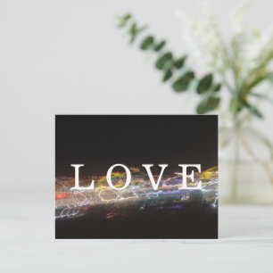 Postal AMOR con luces eléctricas