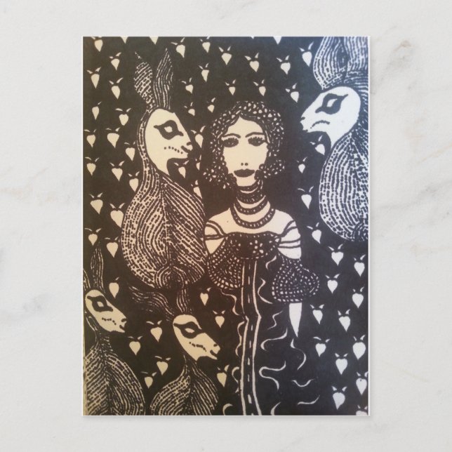 Postal Amor conejo (Anverso)