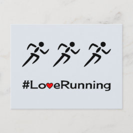 Postal Amor corriendo pictograma azul pálido