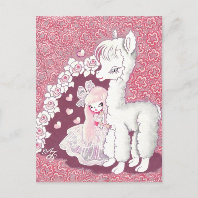 Postal Amor de Alpaca (Anverso)