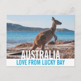 Postal Amor De Australia Kangaroo Lucky Bay Photo