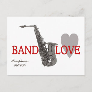 Postal Amor de banda/ Saxofón