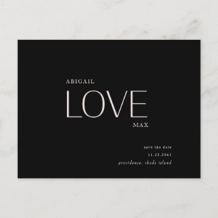 Postal Amor de Boda B/N Save the Date