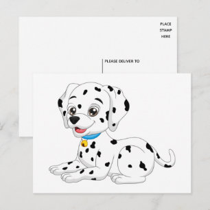 Postal Amor de Cachorro Adorable Te Extraño Hola Dálmata