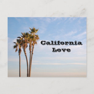 Postal Amor de California   Palmeras