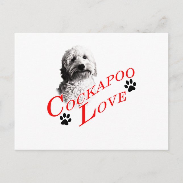 Postal Amor de Cockapoo (Anverso)