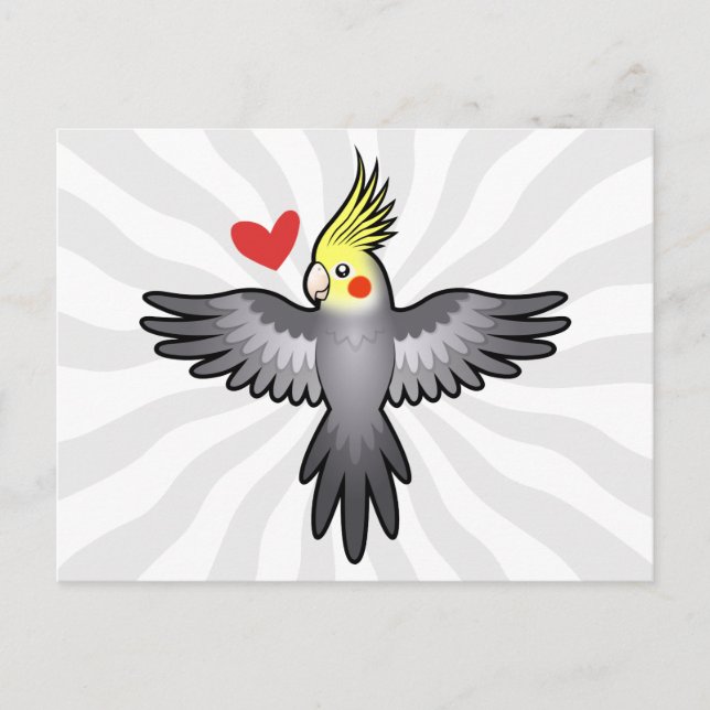 Postal Amor de Cockatiel (Anverso)