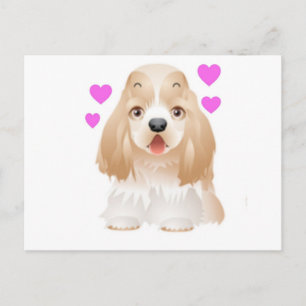 Postal Amor de Cocker Spaniel
