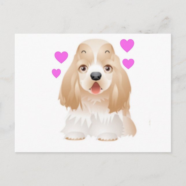 Postal Amor de Cocker Spaniel (Anverso)