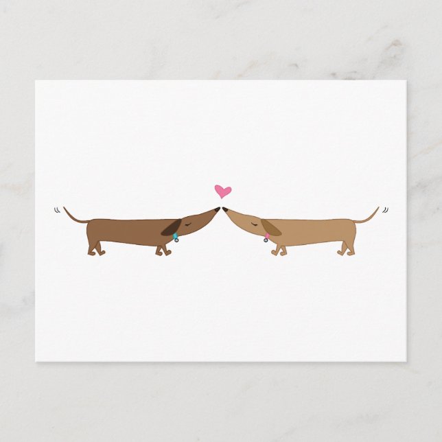 Postal amor de doxie (Anverso)