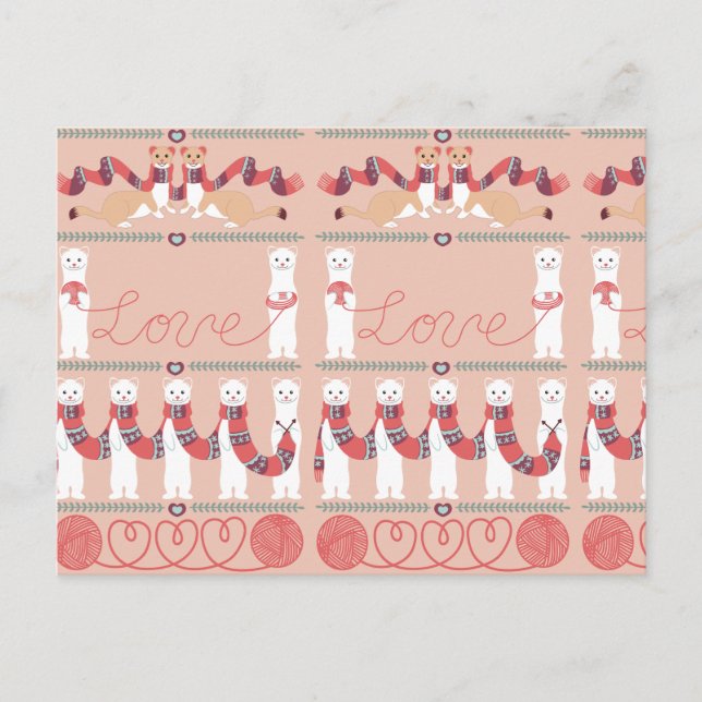 Postal Amor de Ermines Postcard (Anverso)