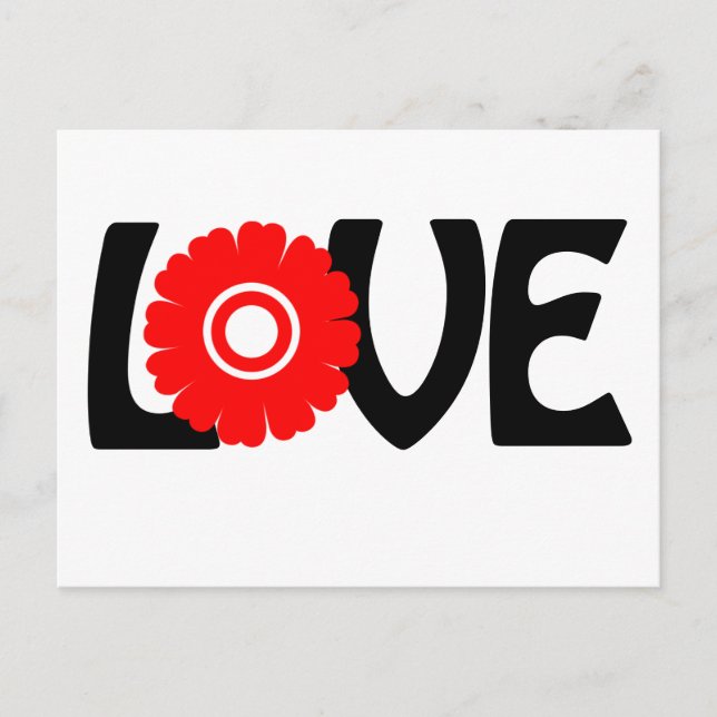 Postal Amor de flores (Anverso)